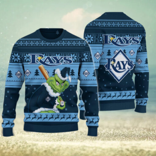 Tampa Bay Rays Grinch Christmas Ugly Sweater