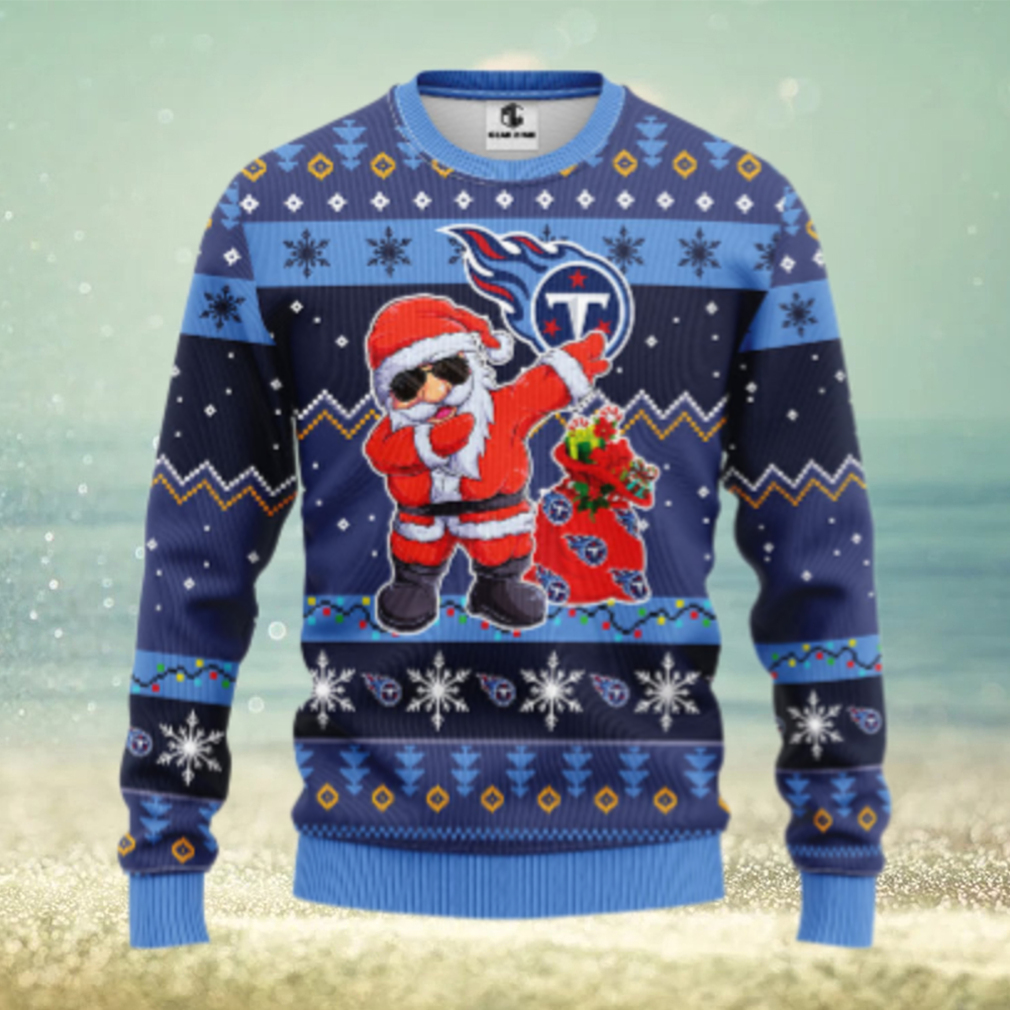 Tennessee Titans Dabbing Santa Claus Ugly Christmas Sweater Tennessee Titans Dabbing Santa Claus Ugly Christmas Sweater