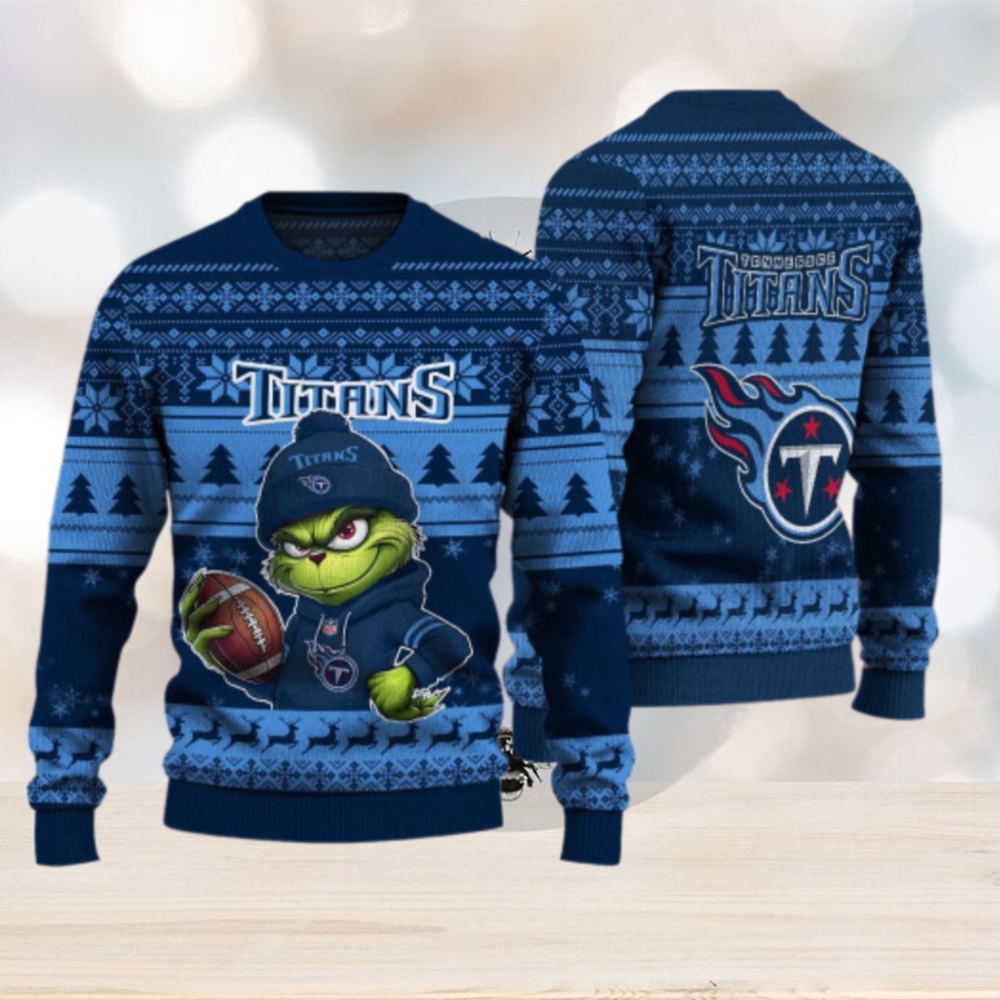 Tennessee Titans The Grinch Ugly Christmas Sweater NFL Xmas Gift