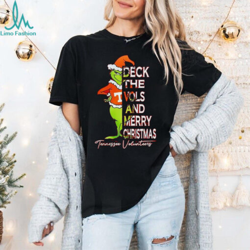 Tennessee Volunteers Grinch deck the Vols and Merry Christmas shirt