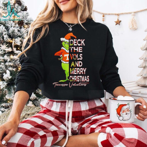 Tennessee Volunteers Grinch deck the Vols and Merry Christmas shirt