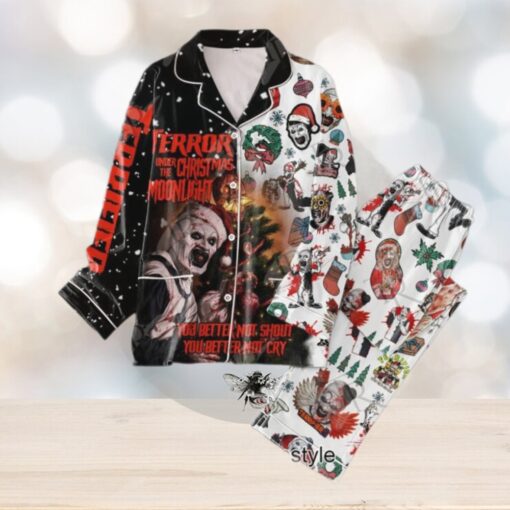 Terrifier 3 Terror Under The Christmas Moonlight Pajamas Set