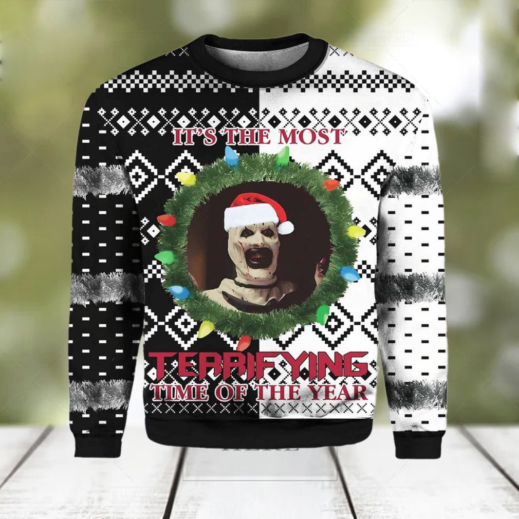 Terrifier It’s The Most Terrifying Time Of The Year Ugly Christmas Sweater Terrifier It’s The Most Terrifying Time Of The Year Ugly Christmas Sweater