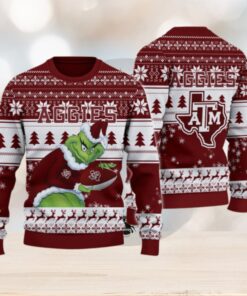 Texas A&M Aggies Grinch Ugly Christmas Sweater