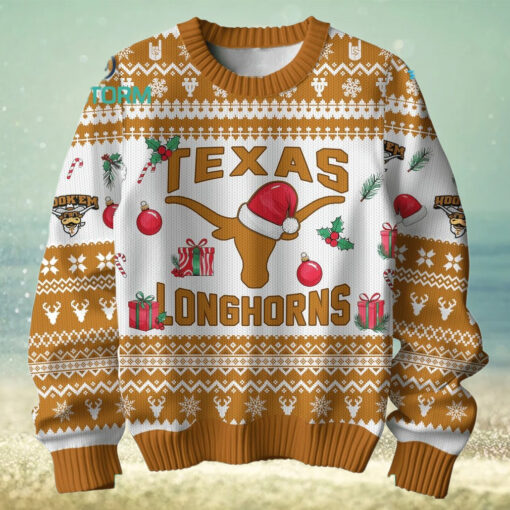 Texas Longhorns Football Merry Christmas Ugly Sweater
