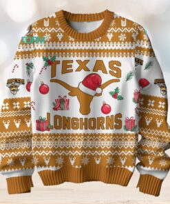 Texas Longhorns Football Merry Christmas Ugly Sweater