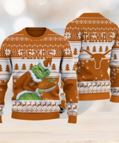 Texas Longhorns Grinch Ugly Christmas Sweater
