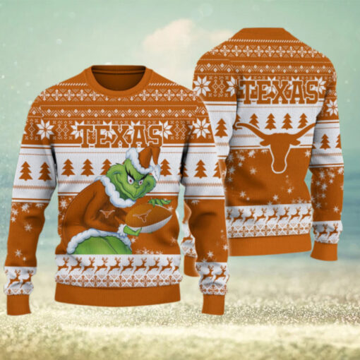 Texas Longhorns Grinch Ugly Christmas Sweater
