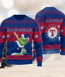 Texas Rangers Grinch Christmas Ugly Sweater