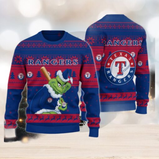 Texas Rangers Grinch Christmas Ugly Sweater