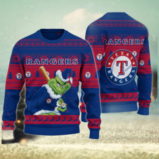 Texas Rangers Grinch Christmas Ugly Sweater