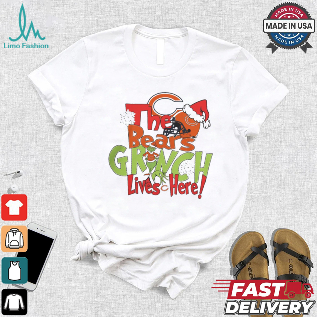 The Bears Grinch Lives Here Christmas Shirt The Bears Grinch Lives Here Christmas Shirt