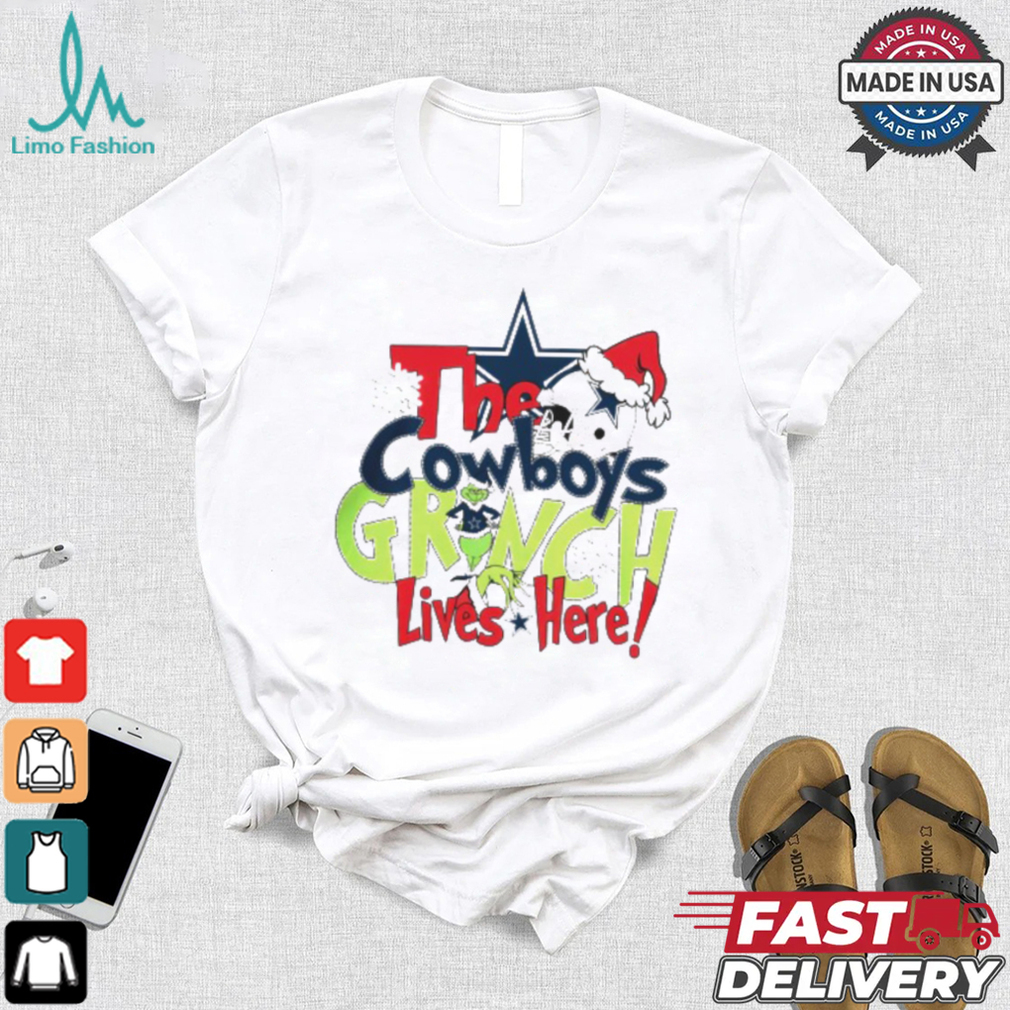 The Dallas Cowboys Grinch Lives Here Christmas T Shirt The Dallas Cowboys Grinch Lives Here Christmas T Shirt