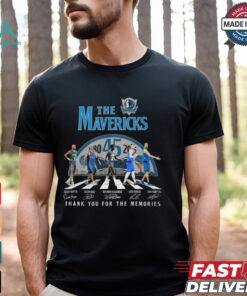 The Dallas Mavericks Abbey Road 45 Years 1980 2025 Thank You For The Memories Signatures shirt