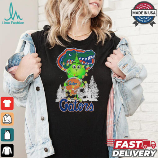 The Grinch Hug Florida Gators Helmet Christmas Shirt