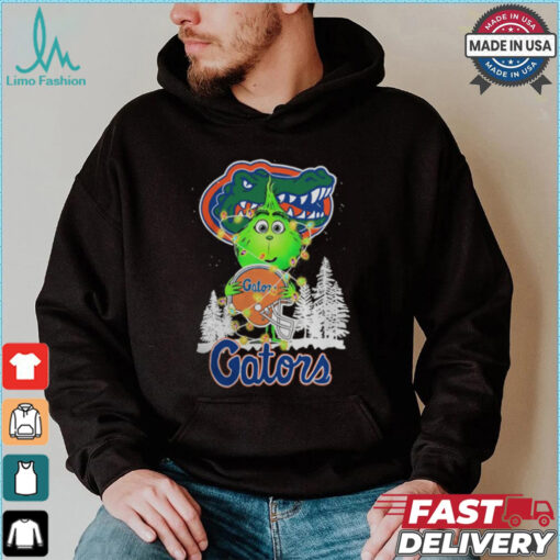 The Grinch Hug Florida Gators Helmet Christmas Shirt