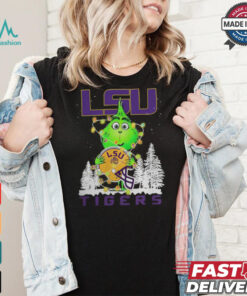 The Grinch Hug LSU Tigers Helmet Christmas Shirt