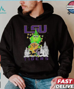 The Grinch Hug LSU Tigers Helmet Christmas Shirt