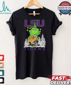 The Grinch Hug LSU Tigers Helmet Christmas Shirt