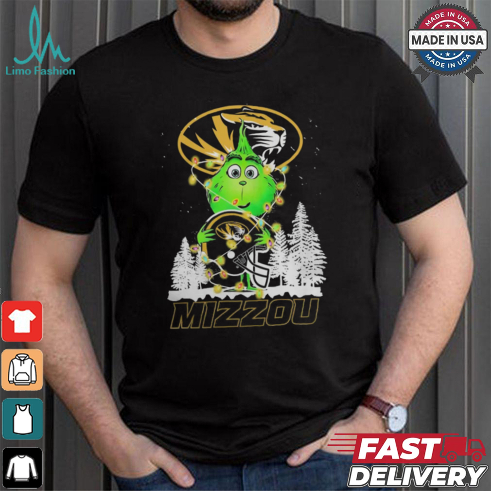 The Grinch Hug Missouri Tigers Helmet Christmas Shirt The Grinch Hug Missouri Tigers Helmet Christmas Shirt