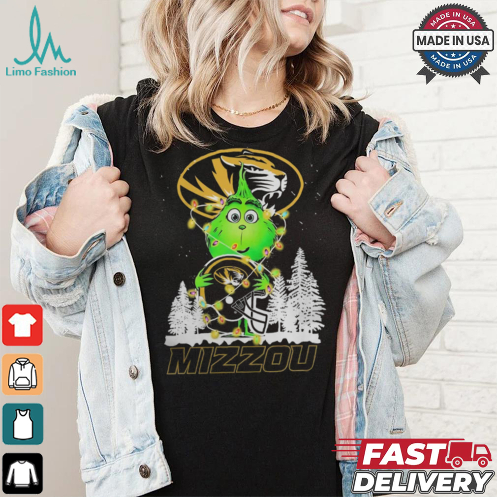 The Grinch Hug Missouri Tigers Helmet Christmas Shirt The Grinch Hug Missouri Tigers Helmet Christmas Shirt