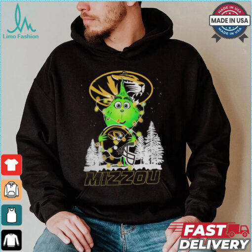 The Grinch Hug Missouri Tigers Helmet Christmas Shirt