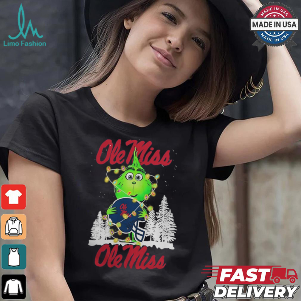 The Grinch Hug Ole Miss Rebels Helmet Christmas Shirt The Grinch Hug Ole Miss Rebels Helmet Christmas Shirt