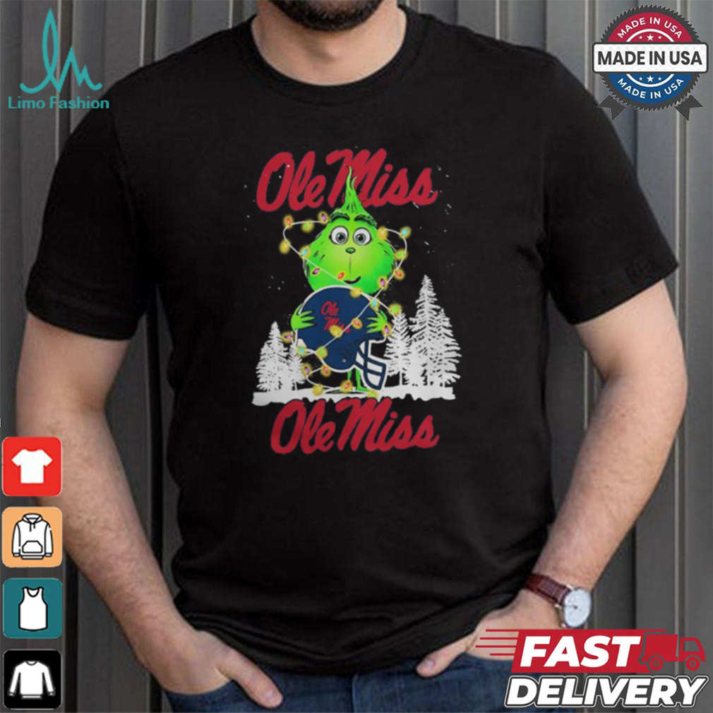 The Grinch Hug Ole Miss Rebels Helmet Christmas Shirt The Grinch Hug Ole Miss Rebels Helmet Christmas Shirt