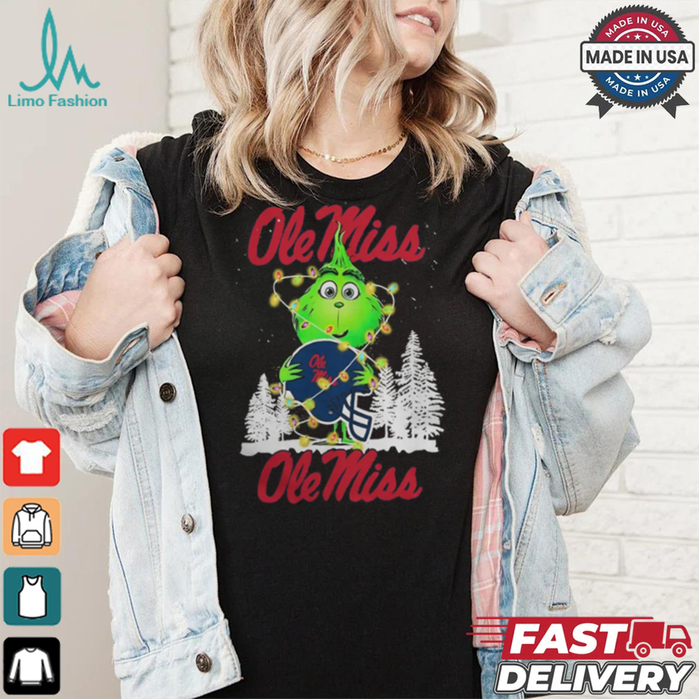 The Grinch Hug Ole Miss Rebels Helmet Christmas Shirt The Grinch Hug Ole Miss Rebels Helmet Christmas Shirt