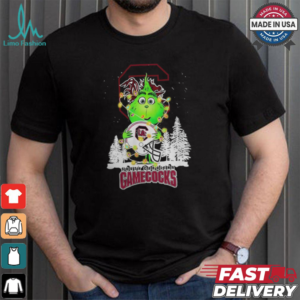 The Grinch Hug South Carolina Helmet Christmas Shirt The Grinch Hug South Carolina Helmet Christmas Shirt