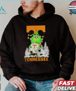 The Grinch Hug Tennessee Volunteers Helmet Christmas Shirt