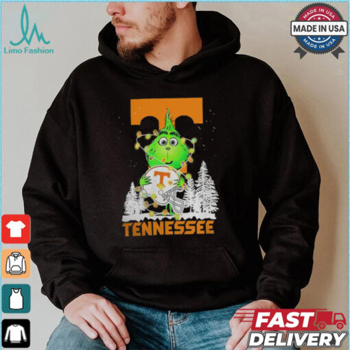 The Grinch Hug Tennessee Volunteers Helmet Christmas Shirt