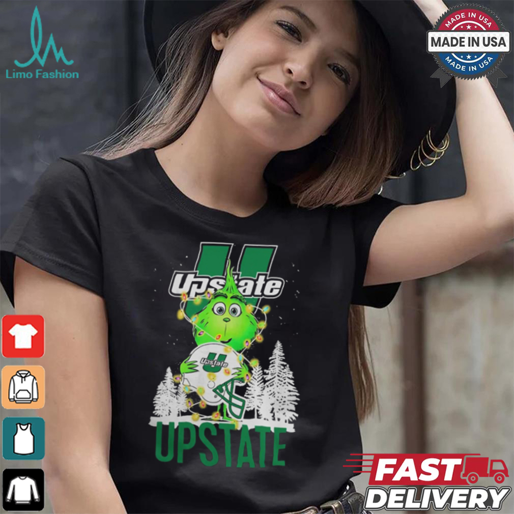 The Grinch Hug USC Upstate Helmet Christmas Shirt The Grinch Hug USC Upstate Helmet Christmas Shirt