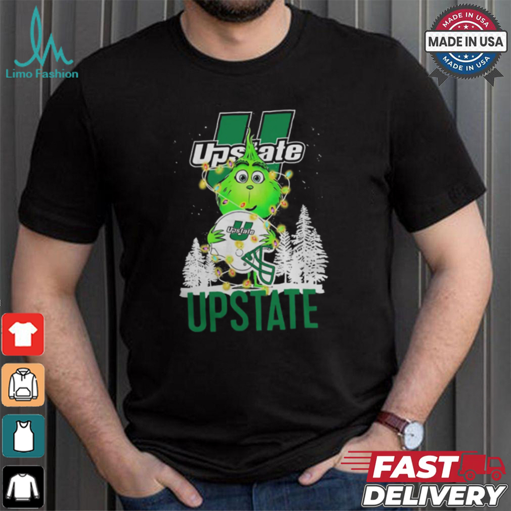 The Grinch Hug USC Upstate Helmet Christmas Shirt The Grinch Hug USC Upstate Helmet Christmas Shirt