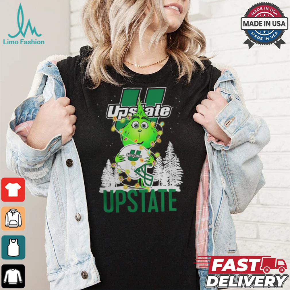 The Grinch Hug USC Upstate Helmet Christmas Shirt The Grinch Hug USC Upstate Helmet Christmas Shirt