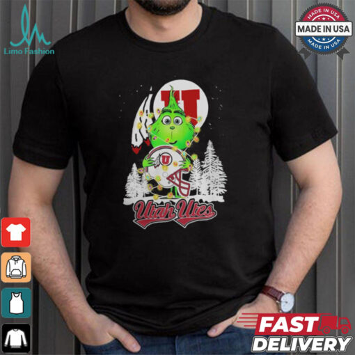 The Grinch Hug Utah Utes Helmet Christmas Shirt