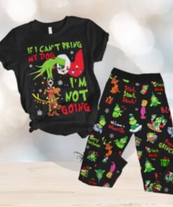 The Grinch If I Can’t Bring My Dog I’m Not Going Pajamas Set – Black