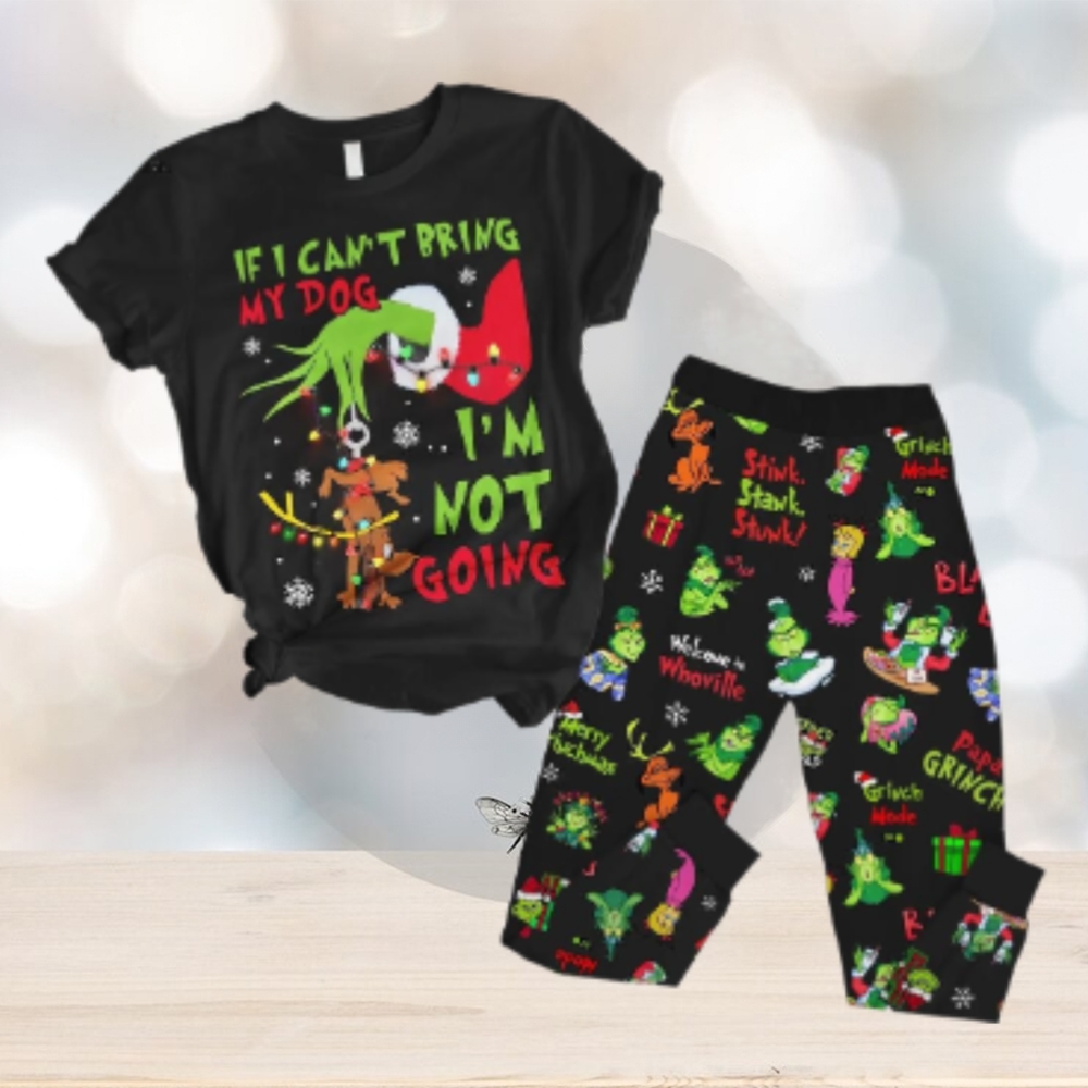 The Grinch If I Can’t Bring My Dog I’m Not Going Pajamas Set – Black The Grinch If I Can’t Bring My Dog I’m Not Going Pajamas Set – Black