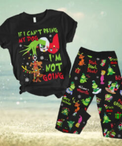 The Grinch If I Can’t Bring My Dog I’m Not Going Pajamas Set – Black
