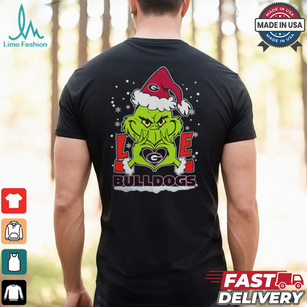 The Grinch Love Heart 2024 Georgia Bulldogs Football Christmas Shirt The Grinch Love Heart 2024 Georgia Bulldogs Football Christmas Shirt