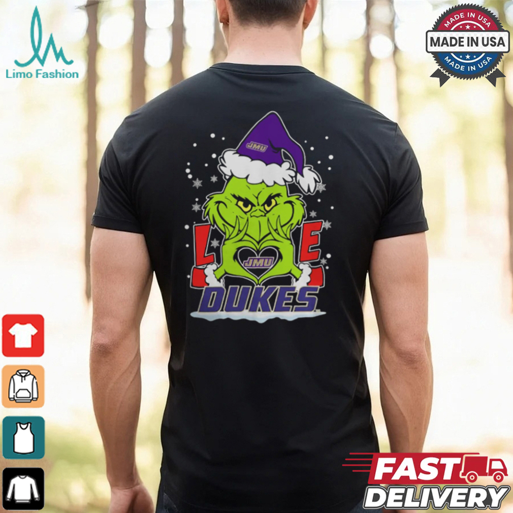 The Grinch Love Heart 2024 James Madison Dukes Football Christmas Shirt The Grinch Love Heart 2024 James Madison Dukes Football Christmas Shirt