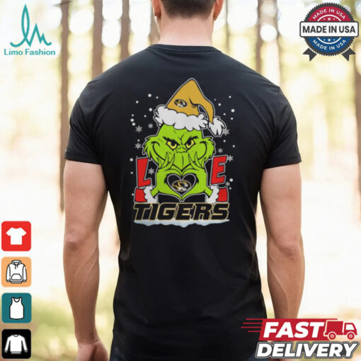 The Grinch Love Heart 2024 Missouri Tigers Football Christmas Shirt