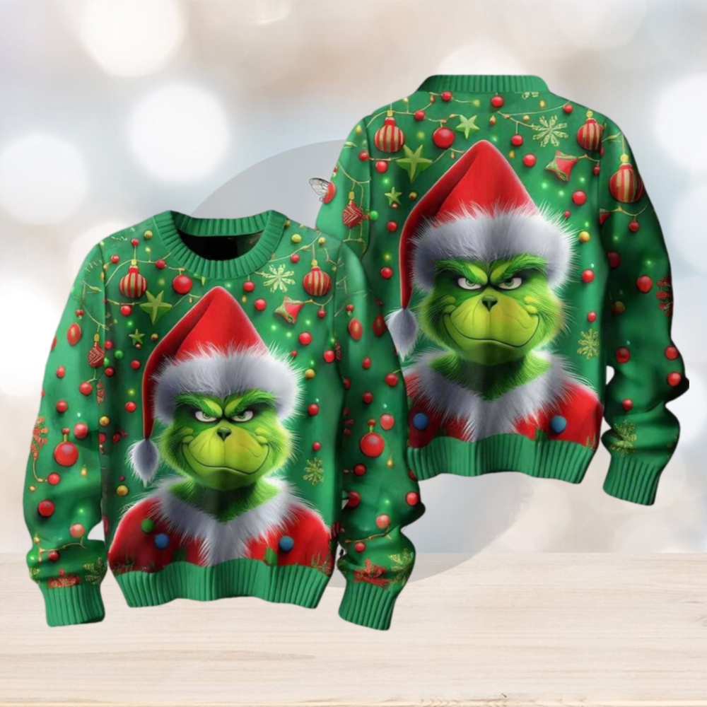 The Grnch Grumpy Angry Happy In Ugly Christmas Sweater The Grnch Grumpy Angry Happy In Ugly Christmas Sweater