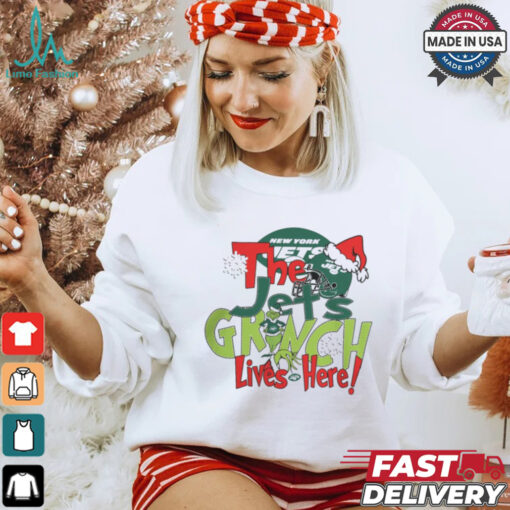The Jets Grinch Lives Here Christmas Shirt