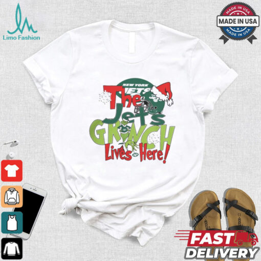 The Jets Grinch Lives Here Christmas Shirt