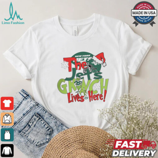 The Jets Grinch Lives Here Christmas Shirt