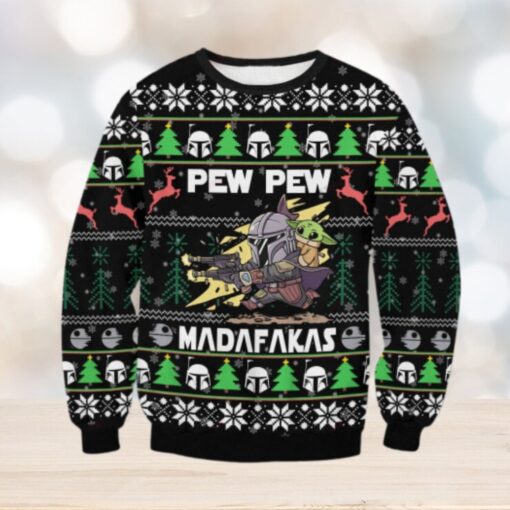 The Mandalorian Pew Pew Madafakas Ugly Sweater