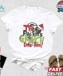 The Packers Grinch Lives Here Christmas Shirt