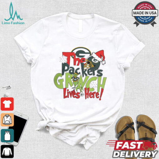The Packers Grinch Lives Here Christmas Shirt
