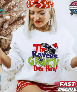 The Ravens Grinch lives here Christmas T Shirt